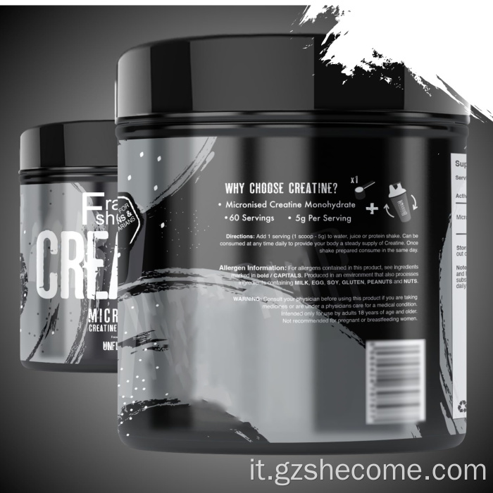 La creatina migliora le prestazioni dell'esercizio monoidrato in polvere